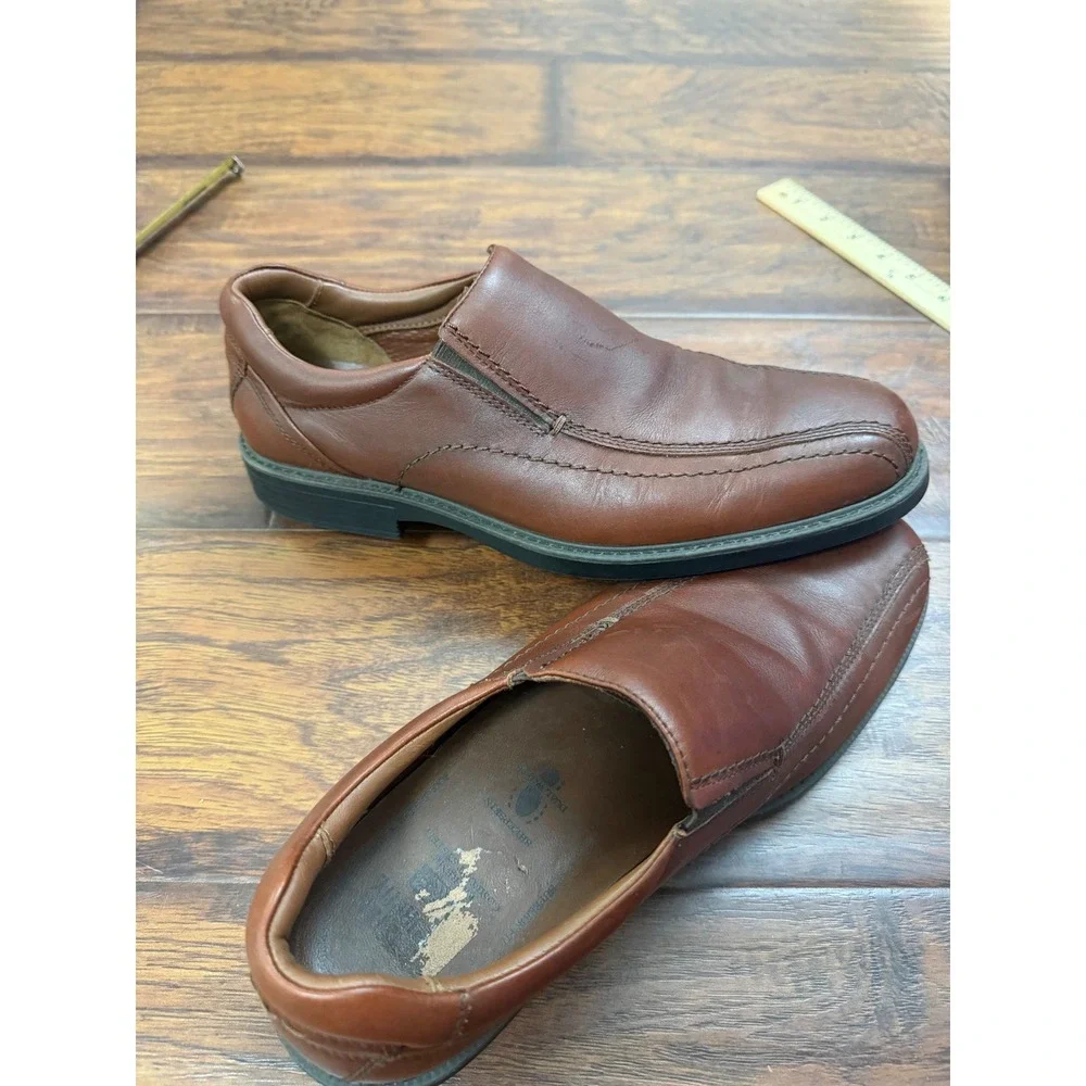 Johnston Murphy XC4 Mens 10M Brown Leather Slip On Loafers Waterproof Comfort